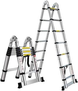 BUCKETLIST ®1.9M+1.9M/3.80M/12.48FT A Shape Telescoping Extension Folding Aluminium Ladder Aluminium Ladder