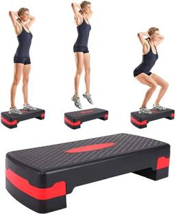 Leosportz Adjustable 27'' Fitness Aerobic Step Adjust 4" - 6" Exercise Stepper