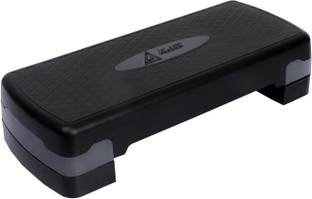 DE JURE FITNESS Polypropylene Adjustable Home Gym Exercise Fitness Aerobic Stepper (Black & Grey) Stepper