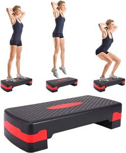 Leosportz Adjustable 27'' Fitness Aerobic Step Adjust 4" - 6" Exercise Stepper