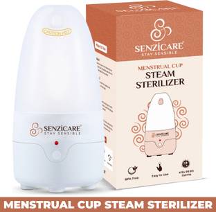 senziwash Menstrual Cup Steam Sterilizer |Kills 99% of Germs in 3 Minutes with Steam Intimate Wash