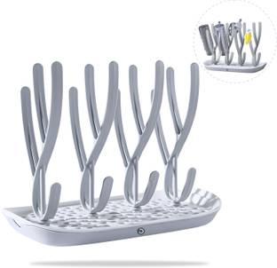 DaKos Baby Bottle Drying Rack, Baby Bottle Drying Stand Holder with Detachable Tray - 4 Slots