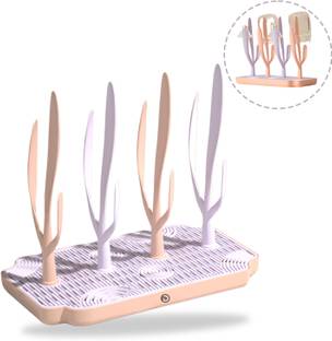 DaKos Baby Bottle Drying Rack, Baby Bottle Drying Stand Holder with Detachable Tray - 4 Slots