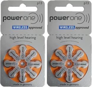 POWERONE Size 13 Hearing Aid Batteries Hearing Aid batteries 8 pack Stethoscope Case