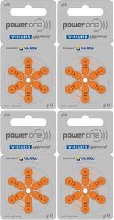 Power one P13 Hearing Aid Batteries 1.45V 4 patta (24 battery) Button Cells Stethoscope Case