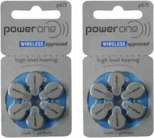 Power one P675 Hearing Aid Batteries 2 Patta (12 Batteries) Hearing Aid Battery Size 675 Stethoscope Case