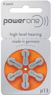 Power one P13 Hearing Aid Batteries 1.45V 1 patta (6 battery) Button Cells Stethoscope Case