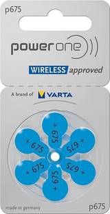 Power one P675 Hearing Aid Batteries 1.45V 1 patta (6 battery) P675 Stethoscope Case