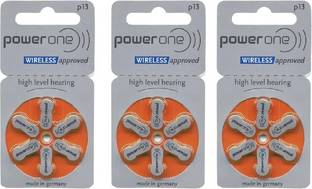 Power one P13 Hearing Aid Battery (6X3 strip) 18 Cells Hearing Aid Battery Stethoscope Case
