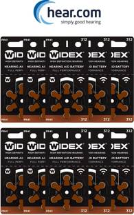 Widex Hearing Aid Battery-Size 312-Pack of 60 Batteries -10 Strips 28001602000 Stethoscope Case