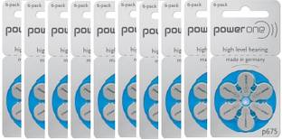 Power one P675 Hearing Aid Batteries 1.45V 10 patta (60 battery) Button Cells Stethoscope Case