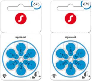 Cityhealth Signiaa Size P675- 1.45V Hearing Aid Batteries | 2 Packet (12 Batteries ) BTE Model Hearing Aid Battery Size P675 Stethoscope Case