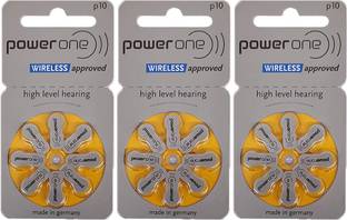 POWERONE Size 10 Hearing Aids Batteries (24 Battteries) | PO10 hearing aid battery (Pack of 3) Stethoscope Case