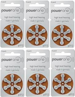 Power one P312 Hearing Aid Batteries 1.45V 6 patta (36 battery) Button Cells Stethoscope Case