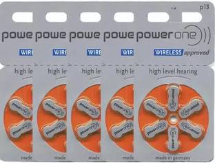 POWERONE Size P13 Hearing Aid Batteries (5 Strips - 30 Batteries) Stethoscope Case