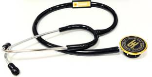 DIAMOND Stethoscope With Golden Ring Chestpiece with Pink Headframe With Tubing Acoustic Stethoscope