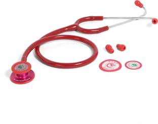 RCSP tethoscope for doctors medical staff, Nurses and Medical student Professional version III Cardiology Dual Head Acoustic for Pediatric and adult Cardio AL light weight red Acoustic Stethoscope