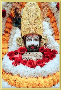 ShubhFly 48 cm Khatu Shyam Ji Khatu Baba Shyam Wall Poster for Office Home Study Room Self Adhesive Sticker