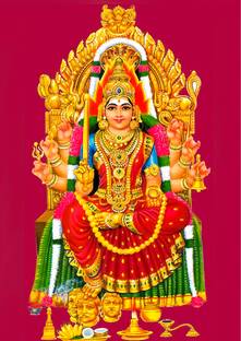 santer 30 cm LORD AMMAN Wall Sticker - SAKTHI AMMAN Wall Sticker Glow in the Dark Sticker