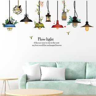 Decal O Decal 145 inch Decorative Colorful Wall Hanging Lights with Quotes Self Adhesive Sticker