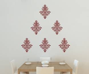 STICKER STUDIO 30 cm Wall Sticker (Saraswati mootif,Surface Covering Area - 180 x 132 cm) 6 Qty. Removable Sticker