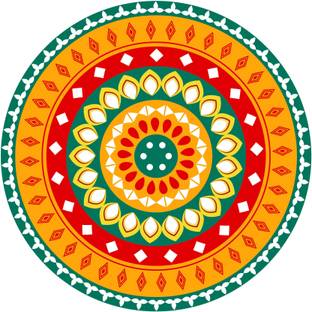infinity interiors 24 inch Rangoli Sticker Peel and Stick 24 x24 Inch Self Adhesive Sticker