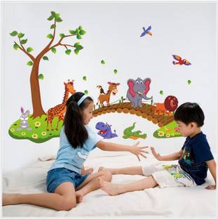 JAAMSO ROYALS 120 cm Kids Animals under Tree Sticker