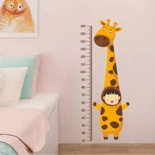 stylishdecor 35 cm Fun Giraffe Height Chart Decorative Wall Sticker for Kids' Room Decor Self Adhesive Sticker