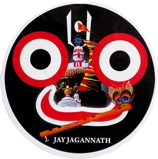 Dhaksh handicrafts 15.24 cm Lord Jagannath wall stickers Double-sided Sticker