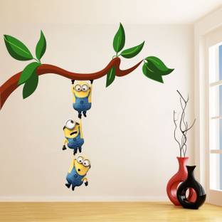 SAJAOHATKE 60 cm cartoon on branches Self Adhesive Sticker