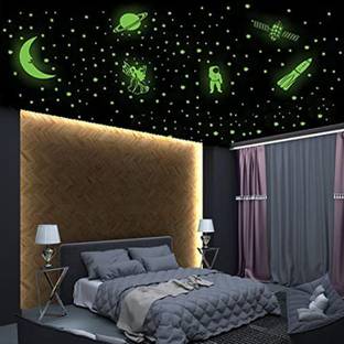 wonderful creation 17.78 cm Glow in the Dark Wall & Roof Sticker for Kids/Bed/Guest/All Room Magnetic Sticker