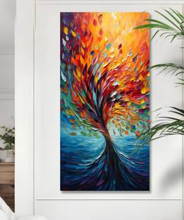 saf 48 inch Unframed Rolled Art Print Abstrat Tree Canvas For Home Décor CR-201 Self Adhesive Sticker
