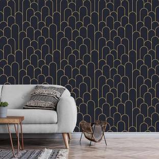 FOKRIM 300 cm black gold line 45x300cm Self Adhesive Sticker