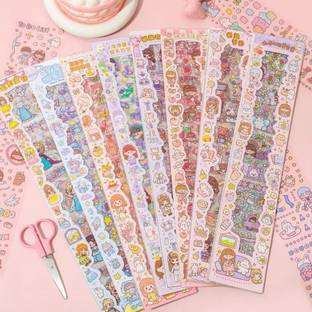 HANIYA ONLINE STORE 8 inch KAWAII CUTE ANIMI STICKERS FOR DIY CRAFT CARTOON STICKERS Self Adhesive Sticker