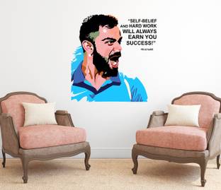 WALLSTICK 60 cm Virat Kohli Removable Sticker