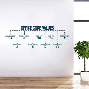 InkHex 120 cm 'Office Core Values' Wall Stickers Self Adhesive Sticker