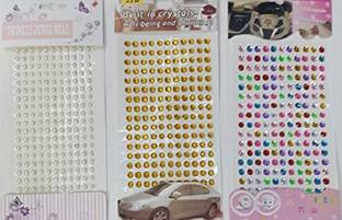Pratibha 25 cm Self,Adhesive/Pearl Stone Stickers Crystal Bead Sticker for Art Craft Activity Self Adhesive Sticker