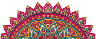STICKER STUDIO 58 cm MANDALA DESIGN Self Adhesive Sticker