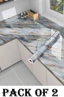 GKN 400 cm Waterproof Self Adhesive Aluminum Foil Kitchen Wall Desk Removable Stickers Self Adhesive Sticker