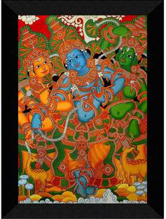 saf 11 inch Kerela Mural Art Religious Wall Decor Self Adhesive Sticker