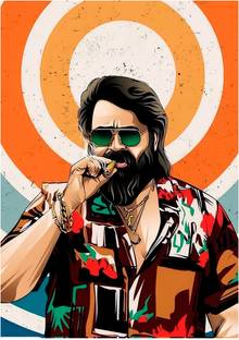 Eltass 30 cm Mohanlal wall sticker - lalettan wall sticker - mohanlal Self Adhesive Sticker