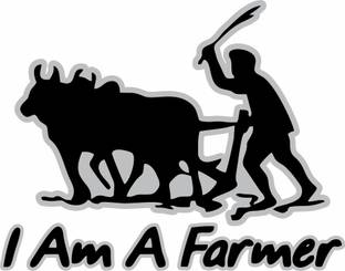 The Printpack 15 cm I am a Farmer Bike Self Adhesive Sticker