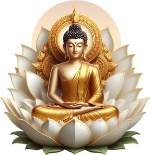 CreativeEdge 46 cm Lord Buddha Self Adhesive Sticker