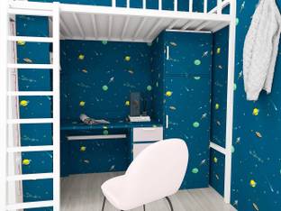 Flipkart SmartBuy 500 cm Wall Stickers Wallpaper Home Decoration Blue Universe Adhesive Self Adhesive Sticker