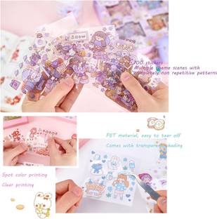 heet 7 cm Nini's Sweet Party Kawaii Stickers - 100 Sheets for Journals & Crafts Self Adhesive Sticker