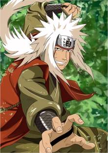 santer 30 cm Jiraya wall sticker - Naruto And Jiraya wall stickers Glow in the Dark Sticker