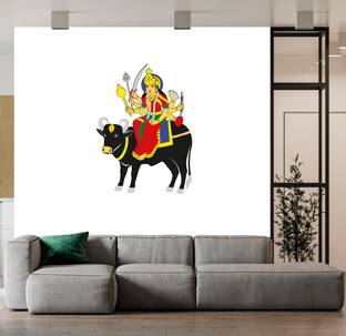 wallpics 13 inch Goddess Vihat Maa Religious Self Adhesive Decorative Wall Sticker cut5768-1 Self Adhesive Sticker