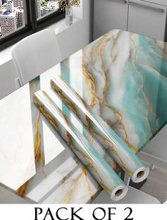 Onbet 200 cm Self Adhesive Glossy Marble Foil Waterproof Sticker For Kitchen And Home Self Adhesive Sticker