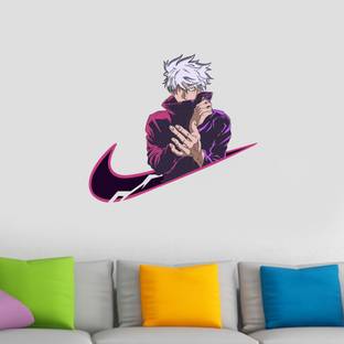 WallWonders 68 cm Artistic Impression " Gojo Satoru " Multi color Vinly Wall Stickers Size 68X59 Self Adhesive Sticker