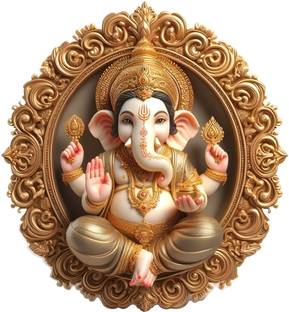 Ajay craft 45 cm Lord Ganesh wall sticker Self Adhesive Sticker